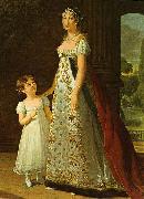 elisabeth vigee-lebrun Portrait of Caroline Murat with her daughter, Letizia oil